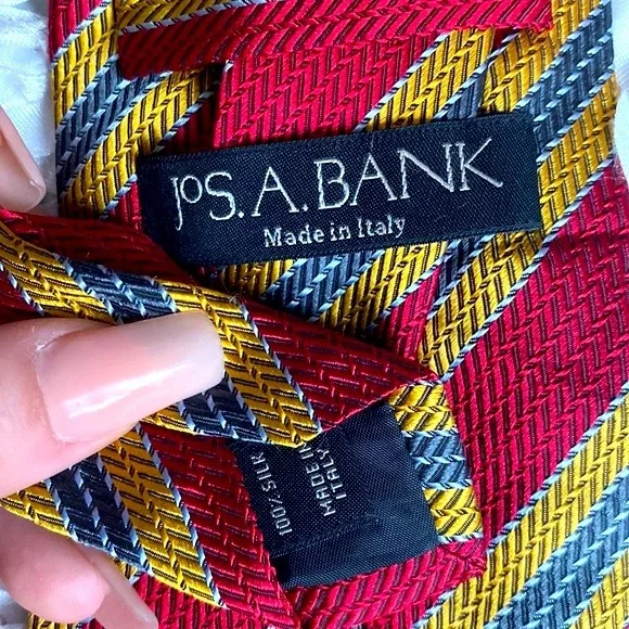 New Jos. A. Bank mens silk striped tie - Picture 2 of 2